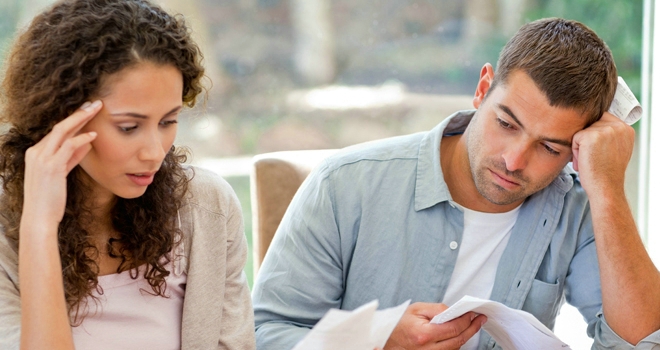 couple debt worry forms