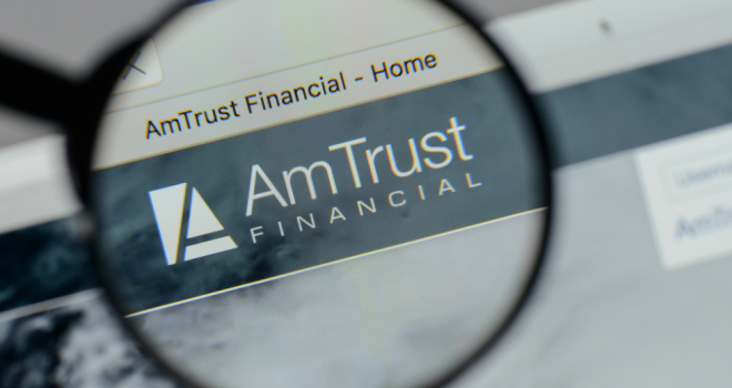 Magnifying glass over AmTrust Europe Limited web page 